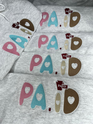 PAid | Light Grey Love PA Embroidery Hoodie