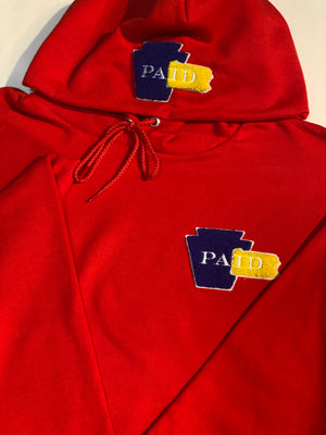 Scarlet Red PAid | Chenille Patch Hoodie