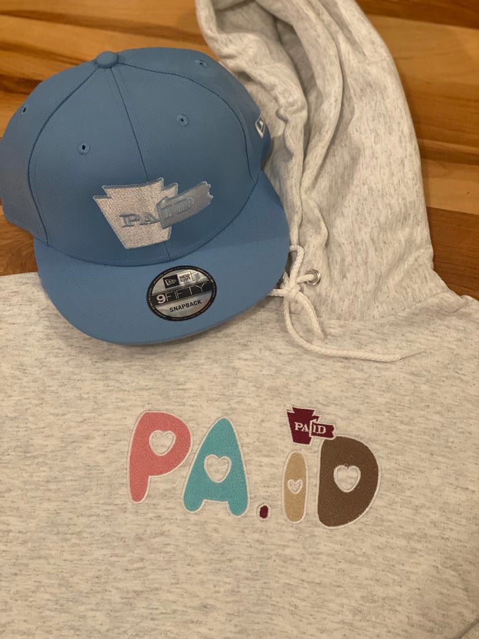 PAid | Light Grey Love PA Embroidery Hoodie