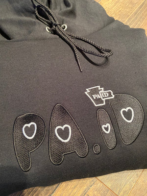 PAid | Black Love PA Embroidery Hoodie