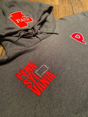 PAid | CHARCOAL-FIRE  Love PA Embroidery Hoodie