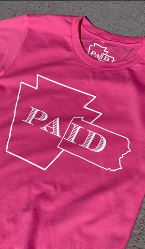 PAid Logo T-Shirts | Dark Pink