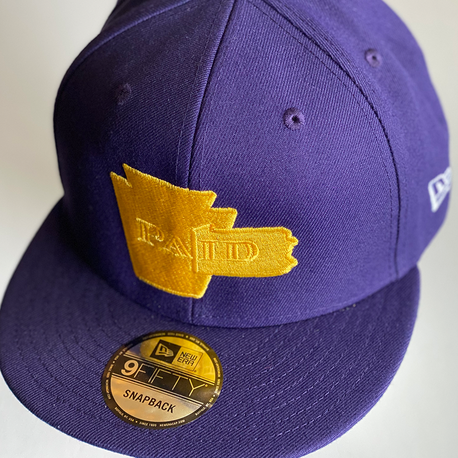 PAid Purple Gold New Era 9 Fifty Snapback